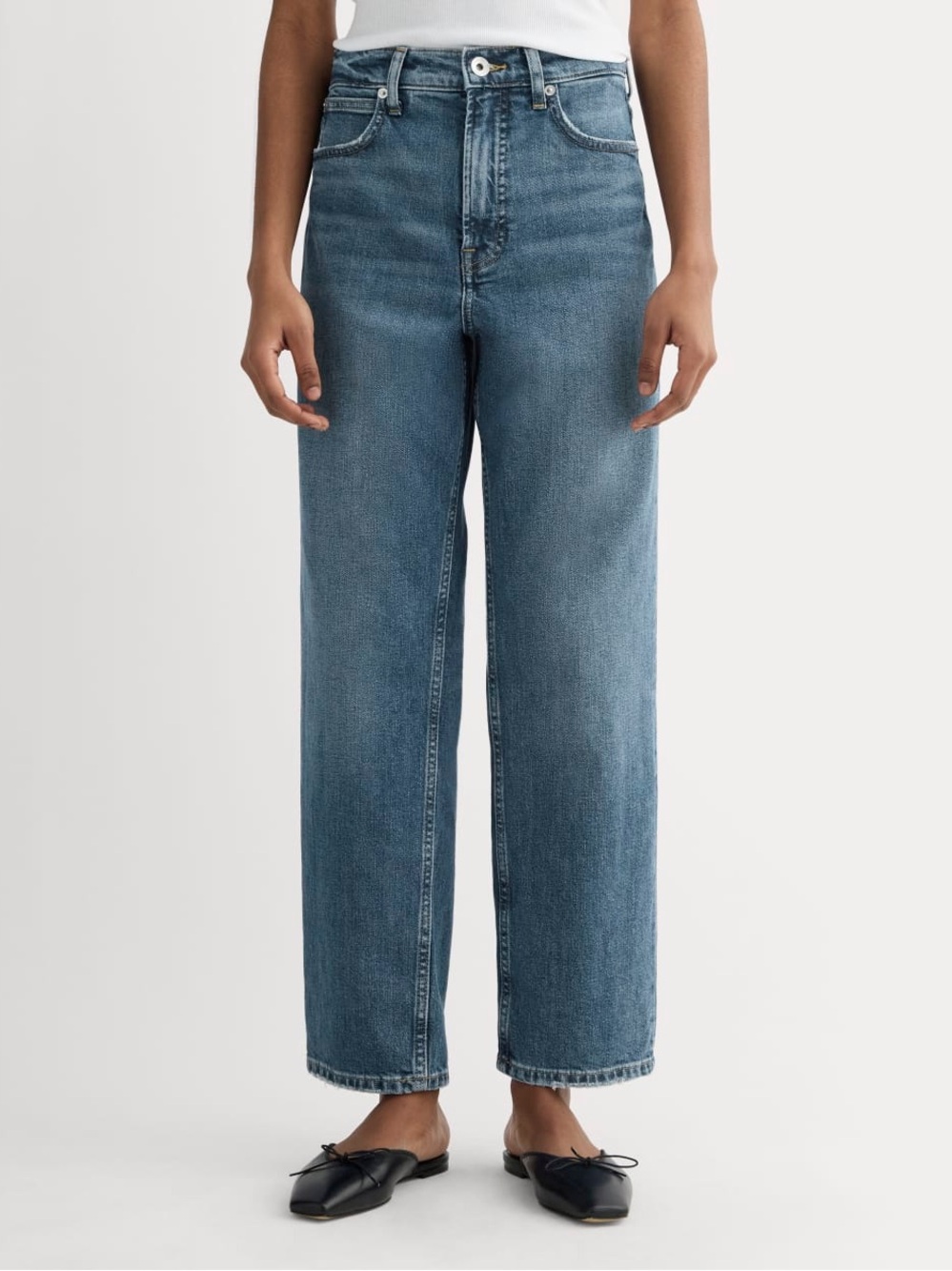 Everlane The Way-High Jean 2.0 Washed Indigo High Rise Straight 28 Regular NWOT